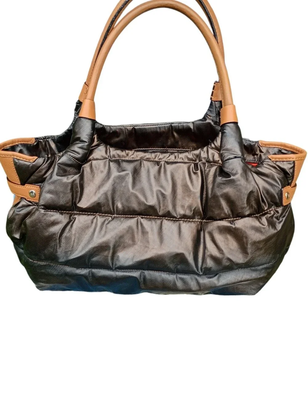 Kate Spade New York Charlie Snow Mass Quilted Puffer Shoulder Bag Bronze Leather
